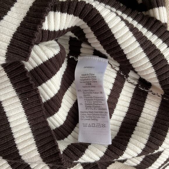 Madewell cotton mock neck sweater in stripe - Picture 10 of 12